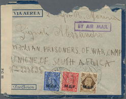 26784 Britische Militärpost II. WK: 1944/1945, Group Of 4 Airmail Covers, Each Franked With 1 D, 2 1/2 D A - Altri & Non Classificati