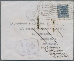 26806 Großbritannien - Besonderheiten: 1942, Incoming Mail: Letter From Nepal With 3a6d And Postmark "Brit - Sonstige & Ohne Zuordnung