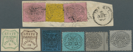26888 Altitalien: 1852/1868, Assortment Of Nine Stamps, Slightly Varied Condition, E.g. Papal State Piece - Verzamelingen