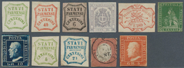 26892 Altitalien: 1854/1859, Mainly Mint Lot Of Nine Stamps (all Signed Resp. Certificate Resp. Notice Dr. - Verzamelingen