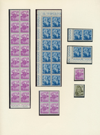 26931 Italien: 1861/1955, SPECIALITIES/VARIETIES, Collection Of Apprx. 90 Stamps On Album Pages, Showing G - Marcofilie