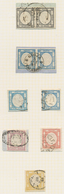26938 Italien: 1861, Issue For The Neapolitan Province, Petty Used Collection Of Nine Stamps (incl. Two Ho - Marcophilie