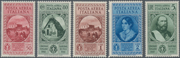 26989 Italien: 1932, Garibaldi Airmail Set Of Five In A Lot With 52 Complete Sets Incl. Some In Larger Blo - Marcophilie