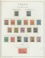 27036 Italienische Post Auf Kreta: 1900/1912, Mint And Used Collection On Album Pages, Incl. Sass.nos. 3/1 - La Canea