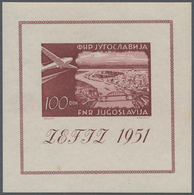 27054 Jugoslawien: 1900/1951 (ca.), Yugoslavia And Some Area, Mainly U/m Assortment On Stocksheet Incl. Be - Briefe U. Dokumente