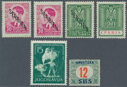 27061 Jugoslawien: 1918/1955 (ca.), Bestand Im Großen Album Mit Meist Einfachem Material Aber Auch Einige - Storia Postale