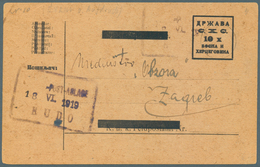 27070 Jugoslawien: 1919/1920, Lot Of Ca. 15 Postal Stationery With Interesting Overprints, Incl. Michel-No - Storia Postale