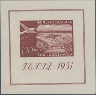 27089 Jugoslawien: 1951, ZEFIZ Stamp Exhibition, Souvenir Sheet, 19 U/m Copies. Michel No. Bl. 5, 4180,- ? - Briefe U. Dokumente