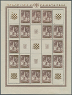 27139 Kroatien: 1941/1945, Mint Collection Of 44 Different Mini Sheets, Slightly Varied Condition, Only Co - Kroatien