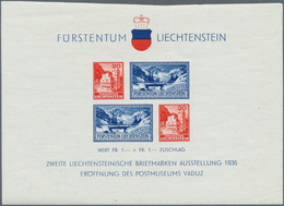 27210 Liechtenstein: 1936, Postmuseums-Block Per 66mal Postfrisch. MiNr. Bl. 2, 5.280,- ?. - Lettres & Documents