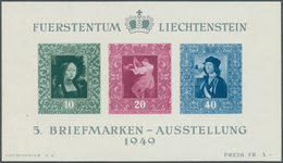 27217 Liechtenstein: 1945/1980, In Den Hauptnummern Komplette Postfrische Qualitäts-Sammlung Im Safe-Vordr - Briefe U. Dokumente