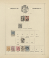 27261 Luxemburg: 1852/1970, Mainly Used Collection On Ancient Schaubek Pages, Well Collected Throughout Wi - Sonstige & Ohne Zuordnung