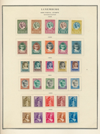 27275 Luxemburg: 1921/1964 (ca.), Sammlungsteile Auf Vordruckblättern Mit Meist Kompletten Und Auch Besser - Altri & Non Classificati