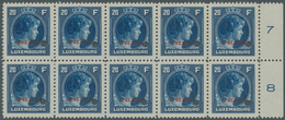 27280 Luxemburg: 1944/1946, Definitives Charlotte, Complete Set As Marginal Blocks Of Ten With Specimen Ov - Sonstige & Ohne Zuordnung