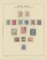 27297 Malta: 1860/1965, Collection Mixed Used And Unused On Schaubek Albumpages, Within F.ex. SG 2B, 14 Us - Malta