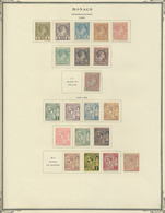 27350 Monaco: 1885/1950 (ca.), Saubere Ungebrauchte Sammlung Auf Vordruckblättern über Weite Strecken Komp - Nuovi