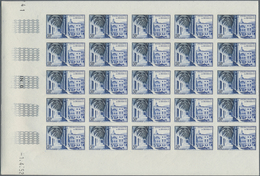 27373 Monaco: 1952, Opening Of New Postal Museum Complete Set Of Three In IMPERFORATE Blocks Of 25 (four E - Ungebraucht