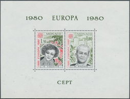 27382 Monaco: 1980, Europa-CEPT 'Prominent Persons' Special Miniature Sheet In A Lot With Three Issues, Mi - Nuovi