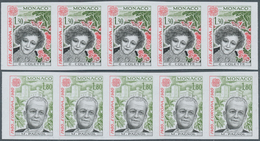 27383 Monaco: 1980, Europa-CEPT 'Prominent Persons' IMPERFORATE Set Of Two In A Lot With 85 Complete Sets - Ongebruikt