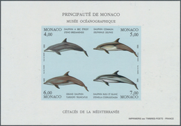 27388 Monaco: 1992, Whales (1st. Issue) In A Lot With 65 IMPERFORATE Miniature Sheets, Mint Never Hinged A - Ongebruikt