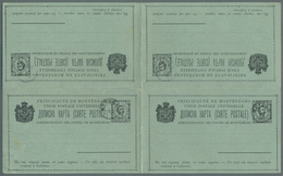 27403 Montenegro - Ganzsachen: 1890/1920 (ca), 20 Gebrauchte Und 26 Ungebrauchte Ganzsachen, Dabei Ein Bla - Montenegro