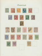 27420 Niederlande: 1851/1983, Used Collection In Two Borek Binders, From 1st Issue And Well Collected Thro - Lettres & Documents