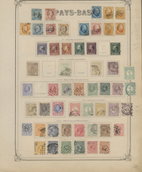 27433 Niederlande: 1852/1943, Old Collection On French Pages (stamps Hinged On Both Sides) Starting With 1 - Brieven En Documenten