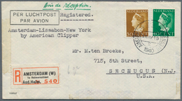 27463 Niederlande: 1929/1949, Comprehensive Collection With Ca.200 Covers, Comprising Many Better Airmail - Lettres & Documents