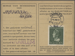 27470 Niederlande: 1948 From Ca., Comprehensive Collection With More Than 170 Covers, Focus On "postal Rat - Lettres & Documents