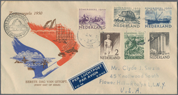 27472 Niederlande: 1950/1964 (ca.), Bestand Von Ca. 40 Ersttagsbriefen Mit Kompletten Sätzen Dabei Viele B - Lettres & Documents