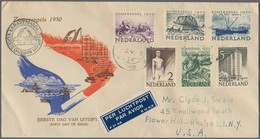 27472 Niederlande: 1950/1964 (ca.), Bestand Von Ca. 40 Ersttagsbriefen Mit Kompletten Sätzen Dabei Viele B - Storia Postale