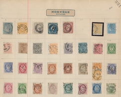 27523 Norwegen: 1851-1905 Ca.: Collections Of Mostly Used Stamps From NORWAY And DENMARK, Including Norway - Ungebraucht