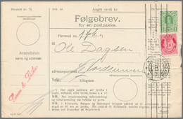 27527 Norwegen: 1912/1921, 10 Parcel Cards With Different Frankings. Condition Fine To Very Fine Some With - Nuovi