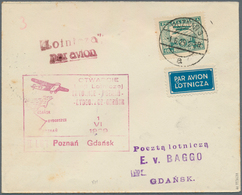 27719 Polen: 1929/1939, Lot Of Four 1st Flight Covers: 1.6.29 Poznan-Gdansk, 1.6.29 Bydgoszcz-Poznan, 27.X - Lettres & Documents