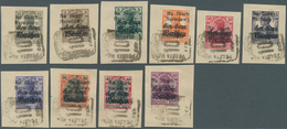 27733 Polen - Lokalausgaben 1915/19: 1918, Skierniewice 2½pf. To 60pf. And W?oc?awek 2½pf. To 60pf., Two S - Sonstige & Ohne Zuordnung