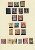 27865 Rumänien: 1862/1872, Petty Used Collection Of 21 Stamps On Album Page, Comprising Coat Of Arms 3pa. - Briefe U. Dokumente