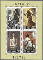 27878 Rumänien: 1993, Europa, 5000 Copies Of The Block, All Mint Never Hinged. Michel 25000 ,- ?. - Storia Postale