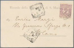 27941 San Marino: 1888/1942, Six Letters Including One Front And One Piece With Mixed Franking Italy/San M - Ongebruikt