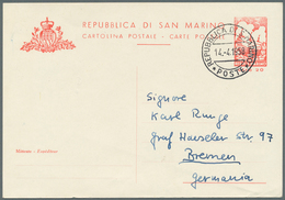 27962 San Marino - Ganzsachen: 1890/1970 (ca.) Lot Mit Ca. 55 Ganzsachen (Postkarten, Postanweisungen, Pac - Postwaardestukken