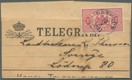 27986 Schweden: 1892/1961, Partie Mit Neun Frankierten Telegramm-Umschlägen, Gratulations-Telegramme (Brie - Neufs