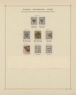 28025 Schweiz: 1850/1961, Saubere, Meist Gestempelte Sammlung Auf Alten Schaubek-Vordrucken, Durchgehend G - Nuovi