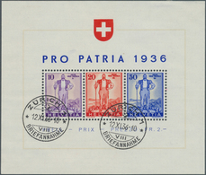 28036 Schweiz: 1854/1967, Gestempelte Und Teils Postfrische Sammlung Im Schaubek-Vordruckalbum, Durchweg G - Neufs