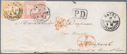 28039 Schweiz: 1855/1862 (ca.), Strubel, Reichhaltige Sammlung Mit Rund 90 Marken Und 60 Belegen, Dabei U. - Ungebraucht