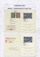 28068 Schweiz: 1907-1947: Saubere Kollektion Von Etlichen Hundert Briefen, Karten, Ganzsachen, FDCs Etc. I - Ungebraucht