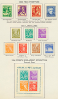 28073 Schweiz: 1908/1963 (meist): Sehr Umfangreicher Bestand Von Tausenden Von Marken In Alben Und Auf Hun - Neufs