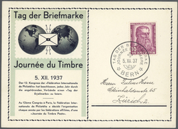 28093 Schweiz: 1937-2000 Tag Der Briefmarke: Sammlung Von über 300 Belegen Zum Tag Der Marke Ab 1937, Mit - Neufs