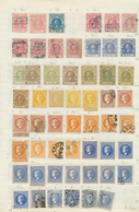 28173 Serbien: 1866/1943, Used And Mint Collection/accumulation Mounted On Pages In A Folder, Comprising A - Serbie