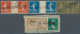 28179 Serbien: 1916/1918, French Occupation Of Corfou/Serbian Government-in-exile, Group Of Eight Stamps: - Servië