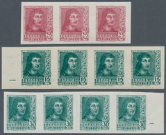 28259 Spanien: 1930/1944 (ca.), Accumulation With Several Better And Unusual Issues Incl. Imperforate Stam - Gebraucht