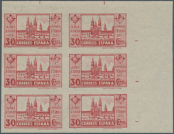 28261 Spanien: 1937, Jacobus Of Compostela 30c. Carmine In A Lot With About 155 IMPERFORATE Stamps Incl. L - Gebraucht